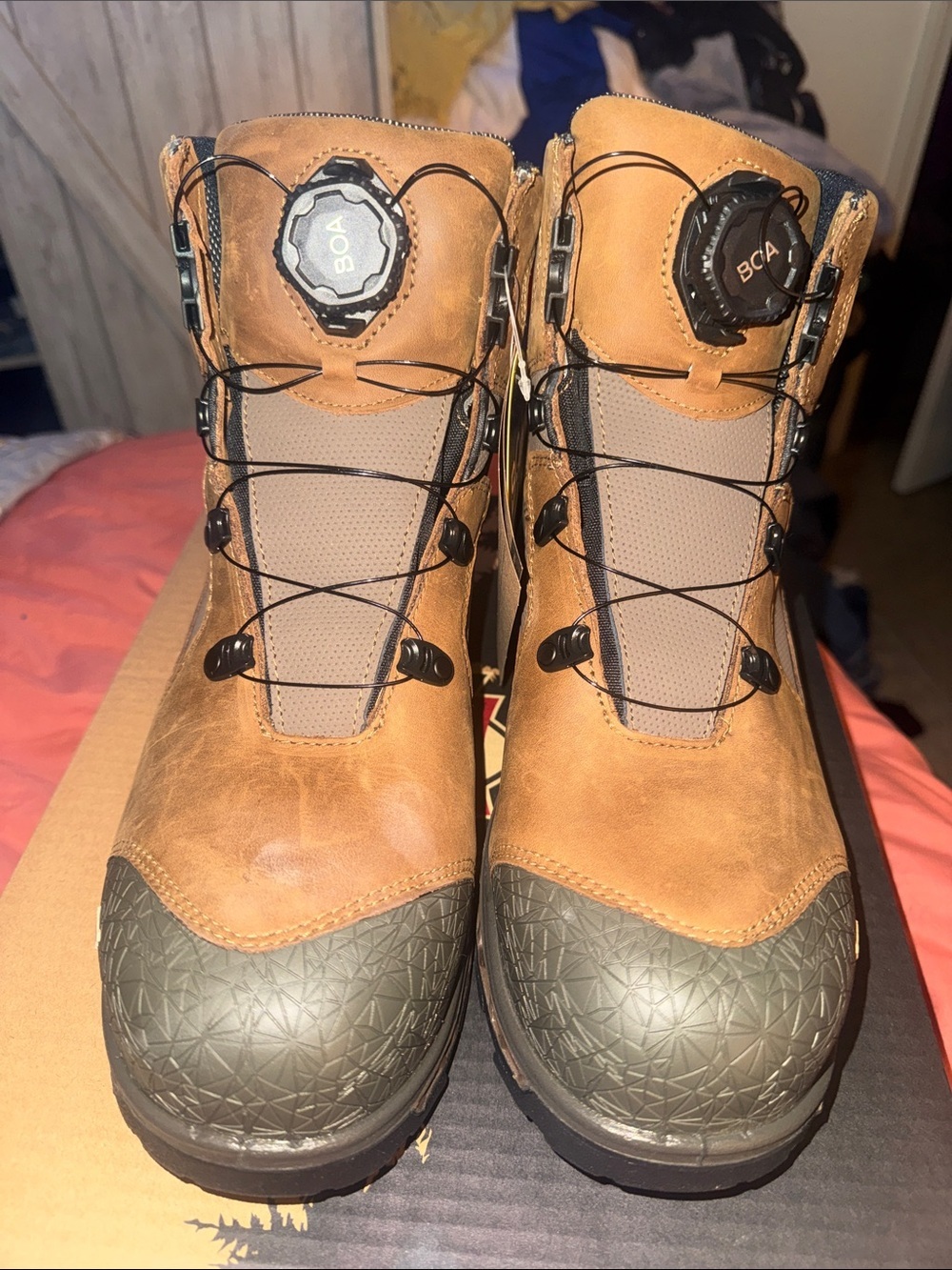 Red Wing Shoes Tan and Gray BOA Work Boots